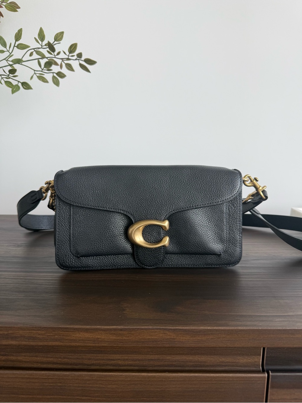 Coach Black Tabby 26 with Gold Hardware
